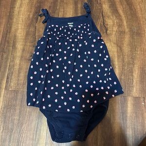 Carter’s navy strawberry onesie/dress